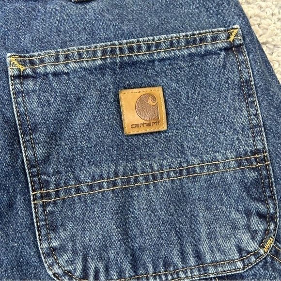 Carhartt Jeans Mens 40 x 36 Loose Original Fit Style B13 DPS 100% Cotton Hemmed - Picture 3 of 4
